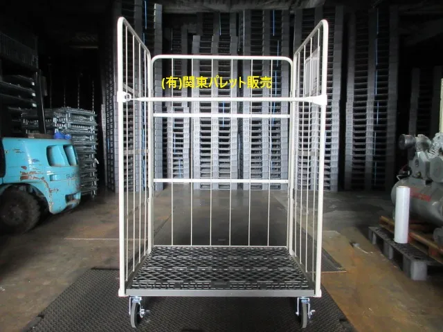 カゴ台車-格安最安1100W定番サイズの格安カゴ台車日本製が入荷しました(有)関東パレット販売